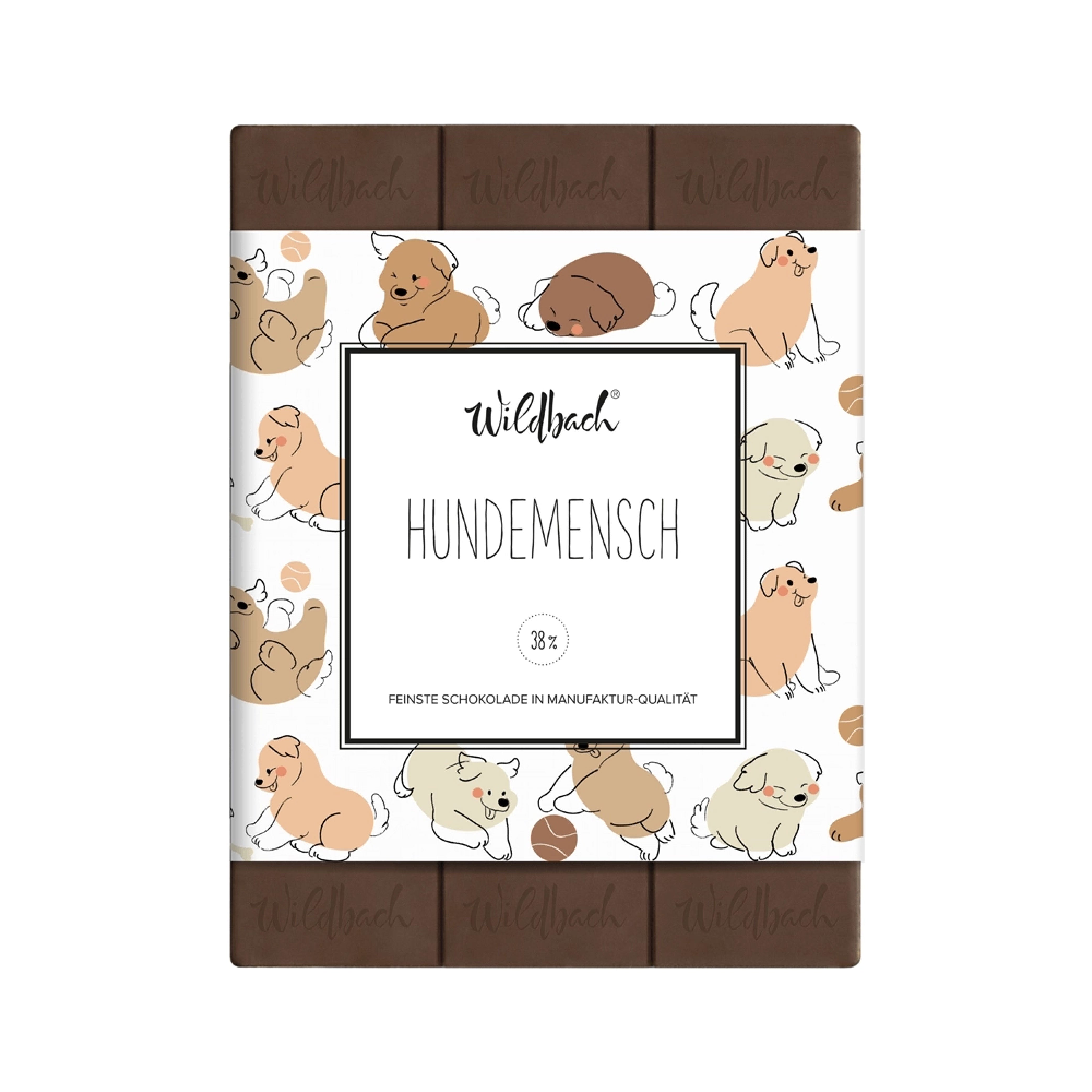 Wildbach Hundemensch – Vollmilch 38% – 70g Tafel