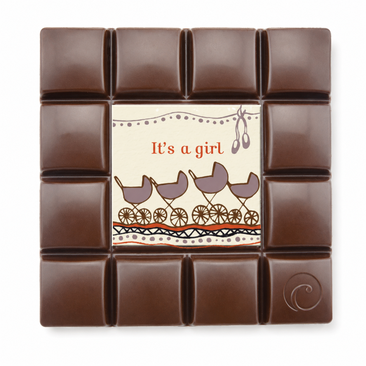 Motivtafel Edel Zartbitter - It’s a girl - 85g Tafel