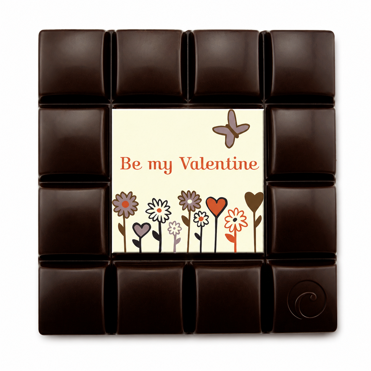 Motivtafel Edel Zartbitter - Be my Valentine - 85g Tafel