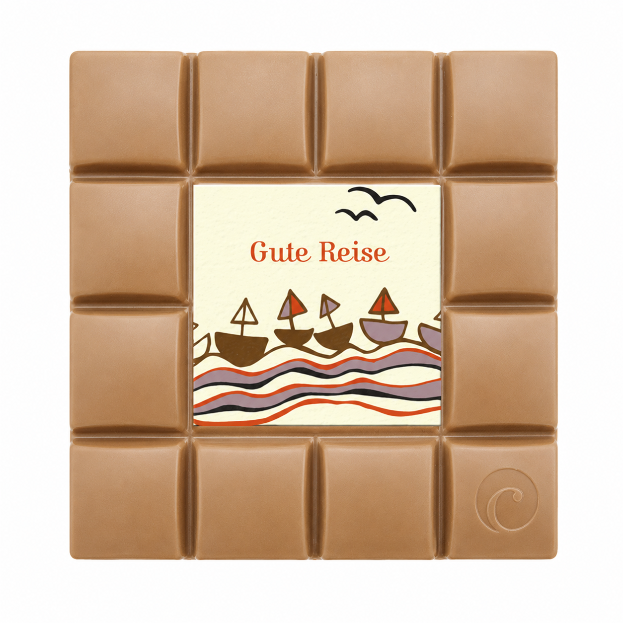 Motivtafel Edel Vollmilch - Gute Reise - 85g Tafel