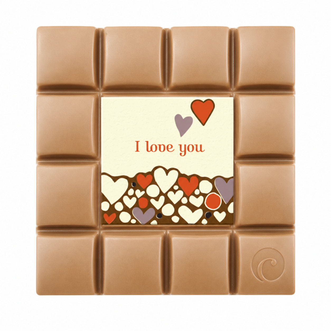 Motivtafel Edel Vollmilch - I love you - 85g Tafel
