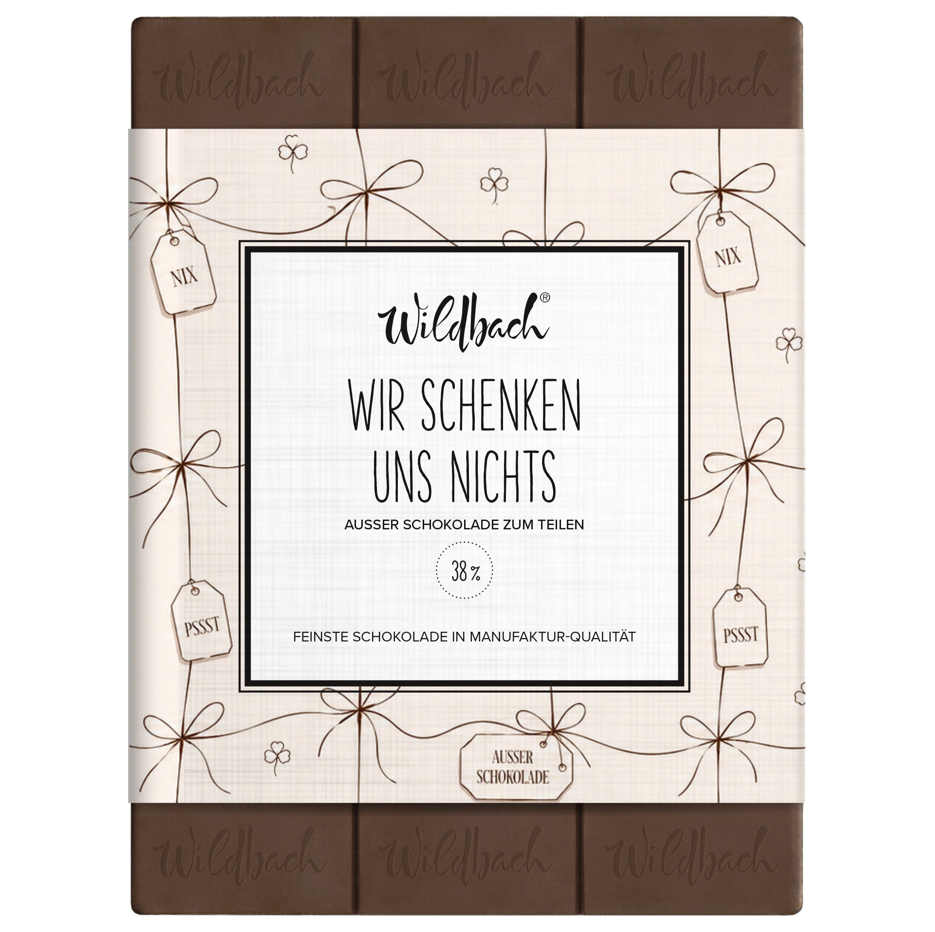 Wildbach Wir schenken uns nichts – Vollmilch 38% – 70g Tafel