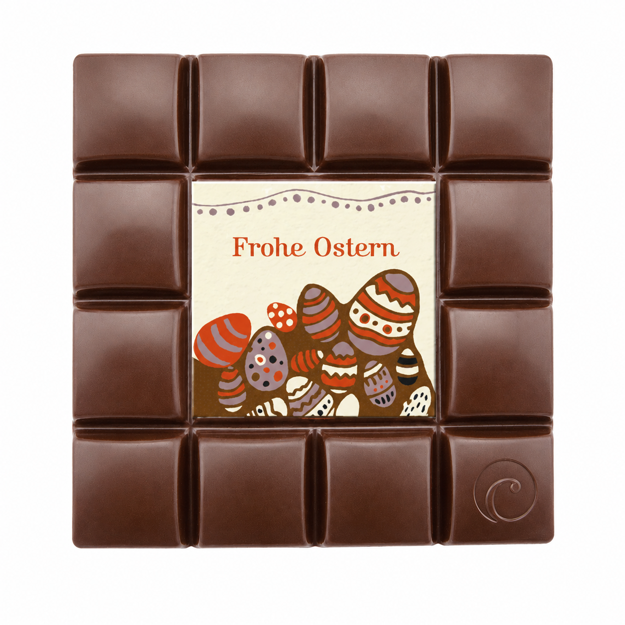 Motivtafel Edel Zartbitter - Frohe Ostern - 85g Tafel