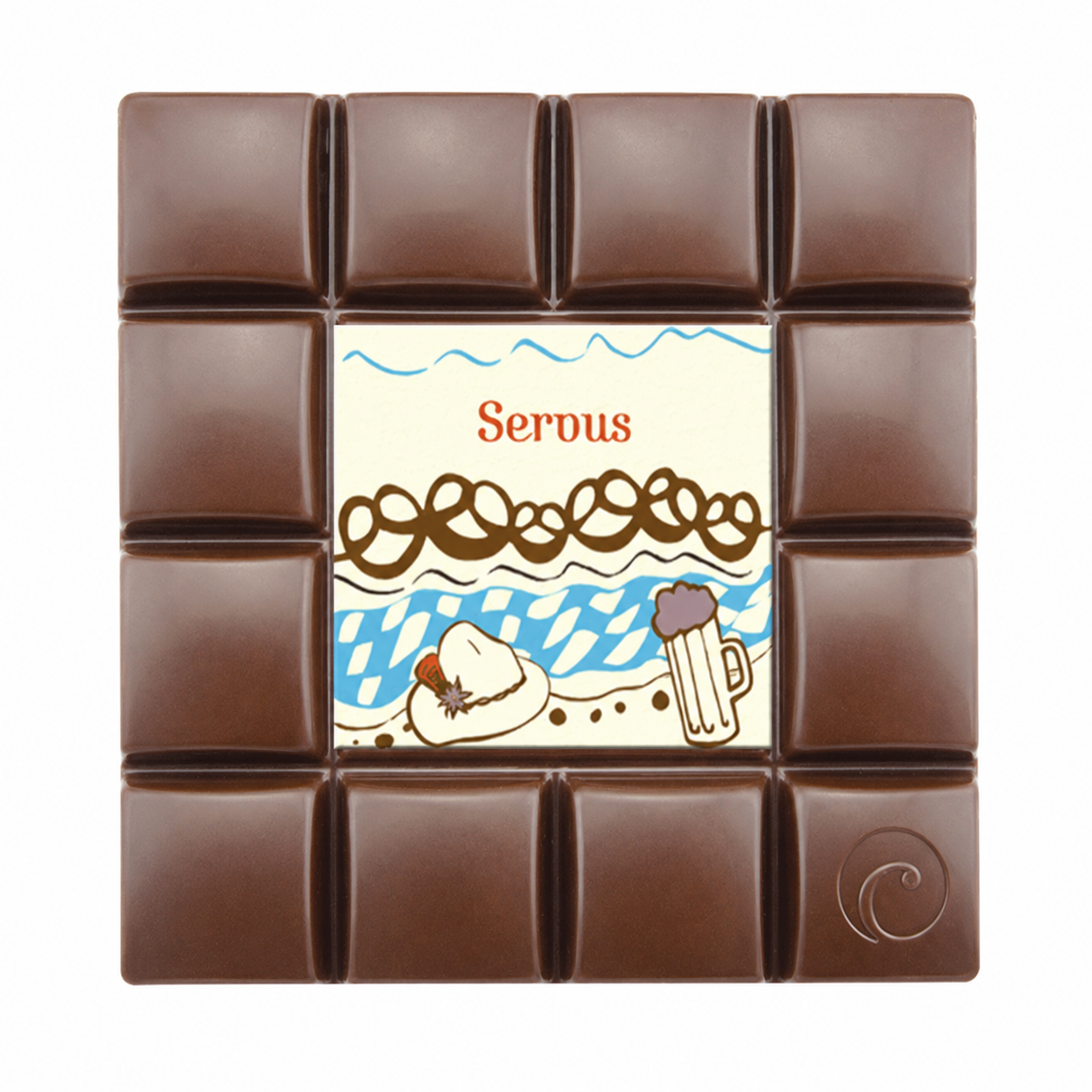 Motivtafel Edel Zartbitter - Servus - 85g Tafel