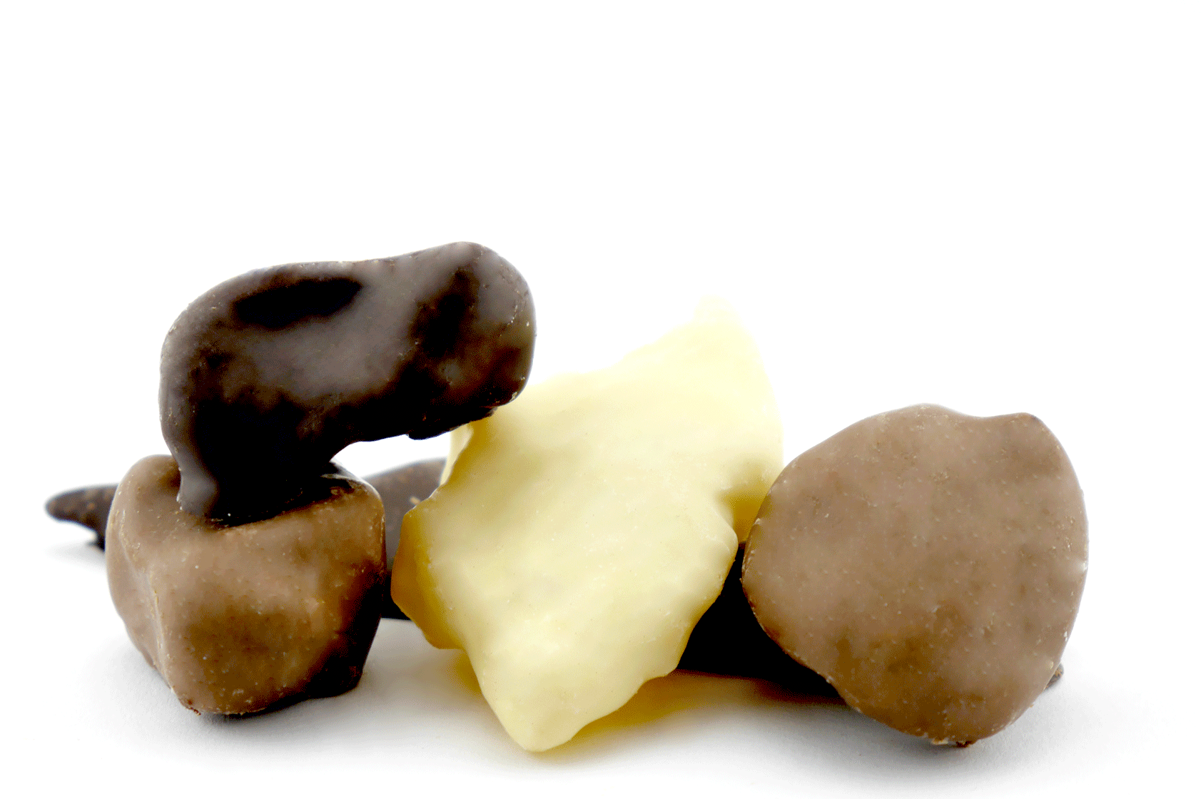 Gemischte Früchte mit gemischter Schokolade