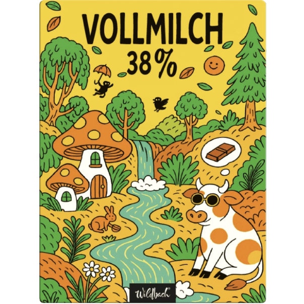 Wildbach Edel Vollmilchschokolade 38% - 70g Tafel