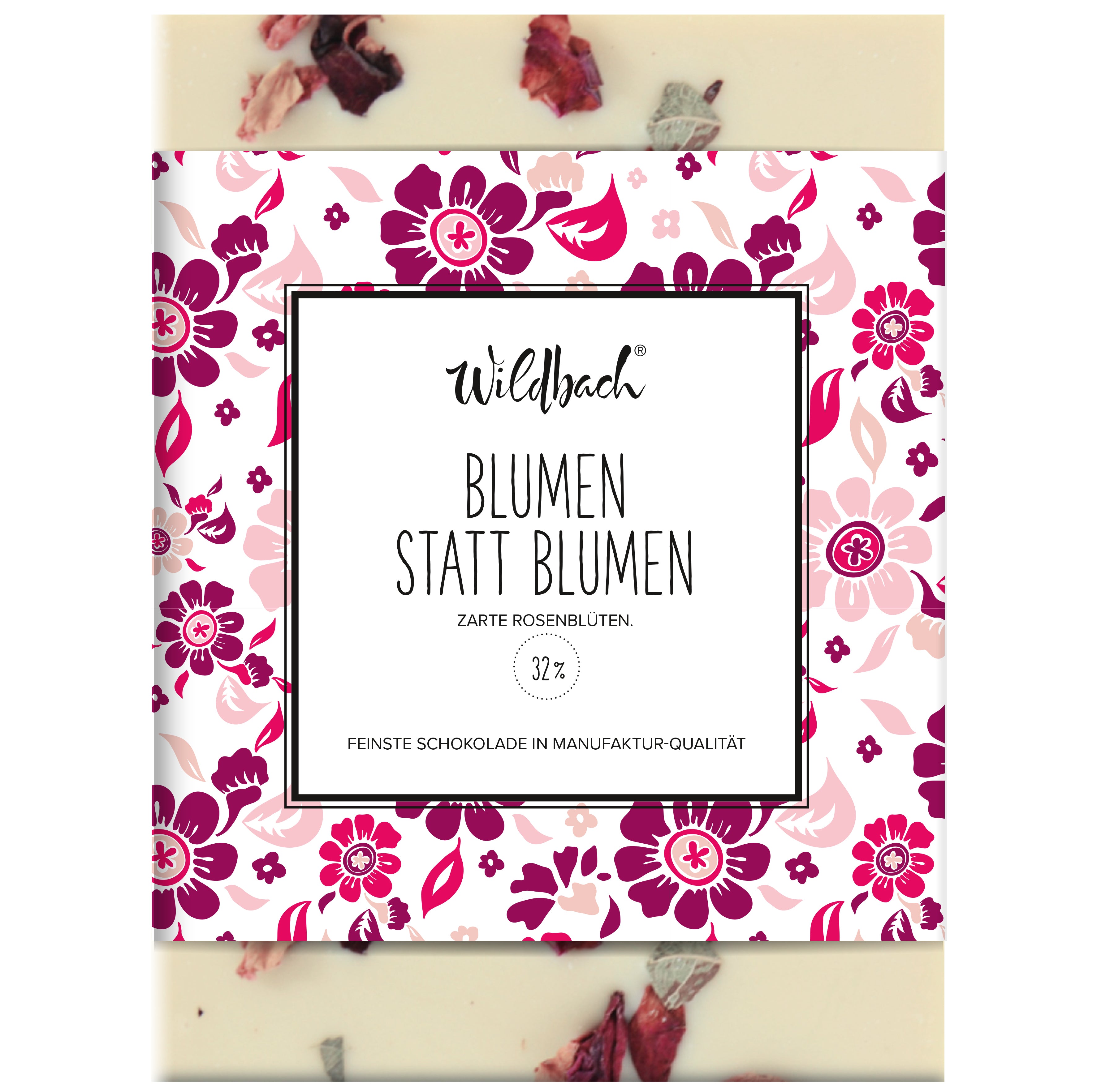 Feinste Weiße mit Rosenblätter