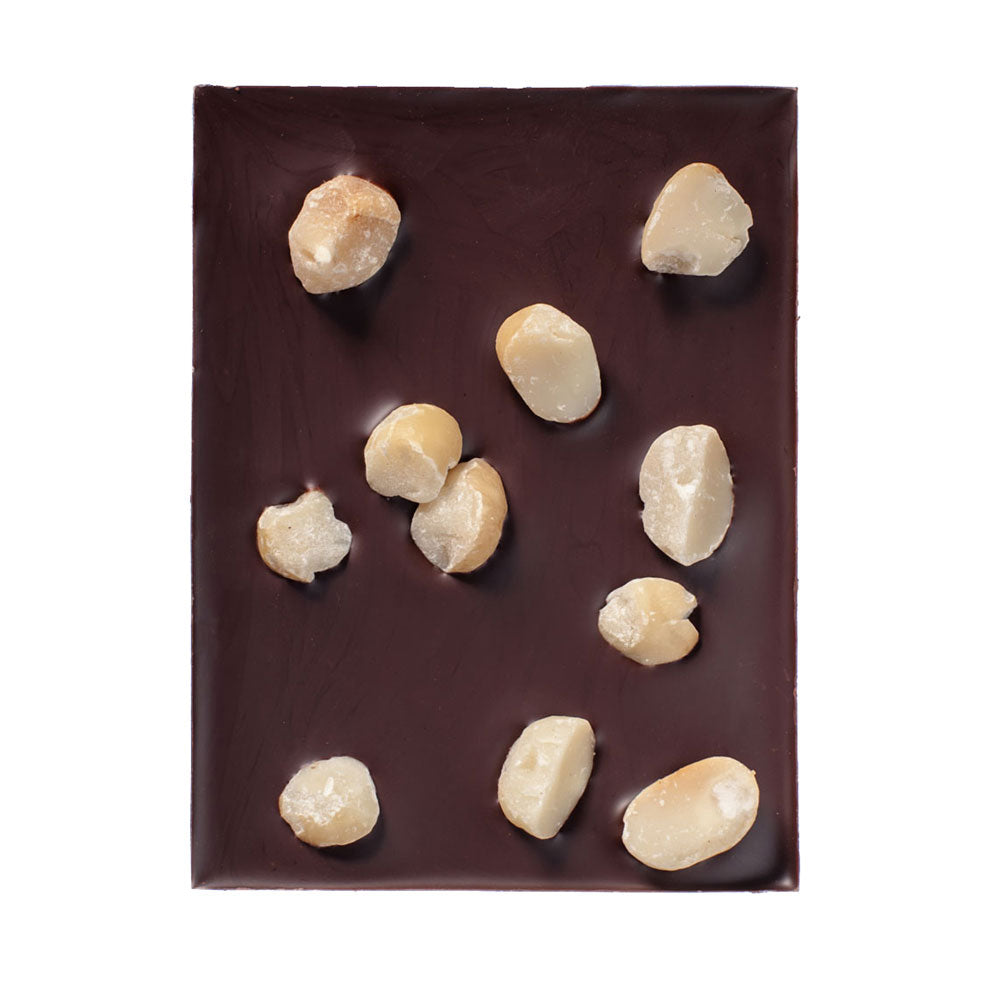 Edel-Zartbitter Schokolade mit Macadamia-Nuss