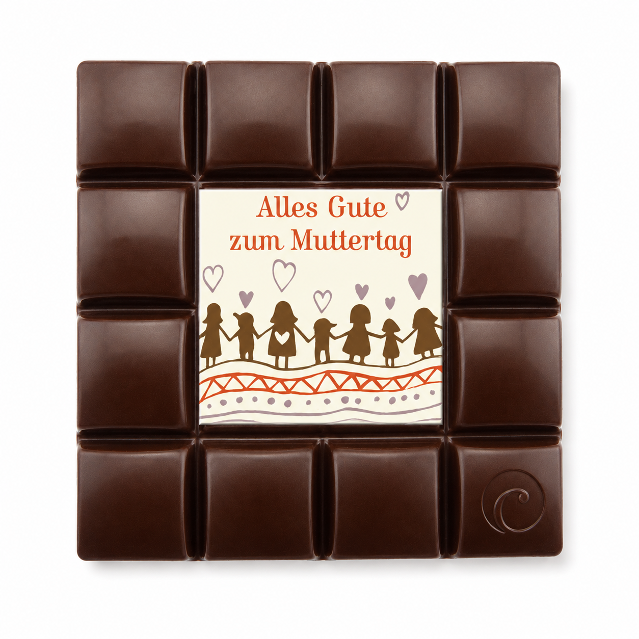Motivtafel Edel Zartbitter - Alles Gute zum Muttertag - 85g Tafel
