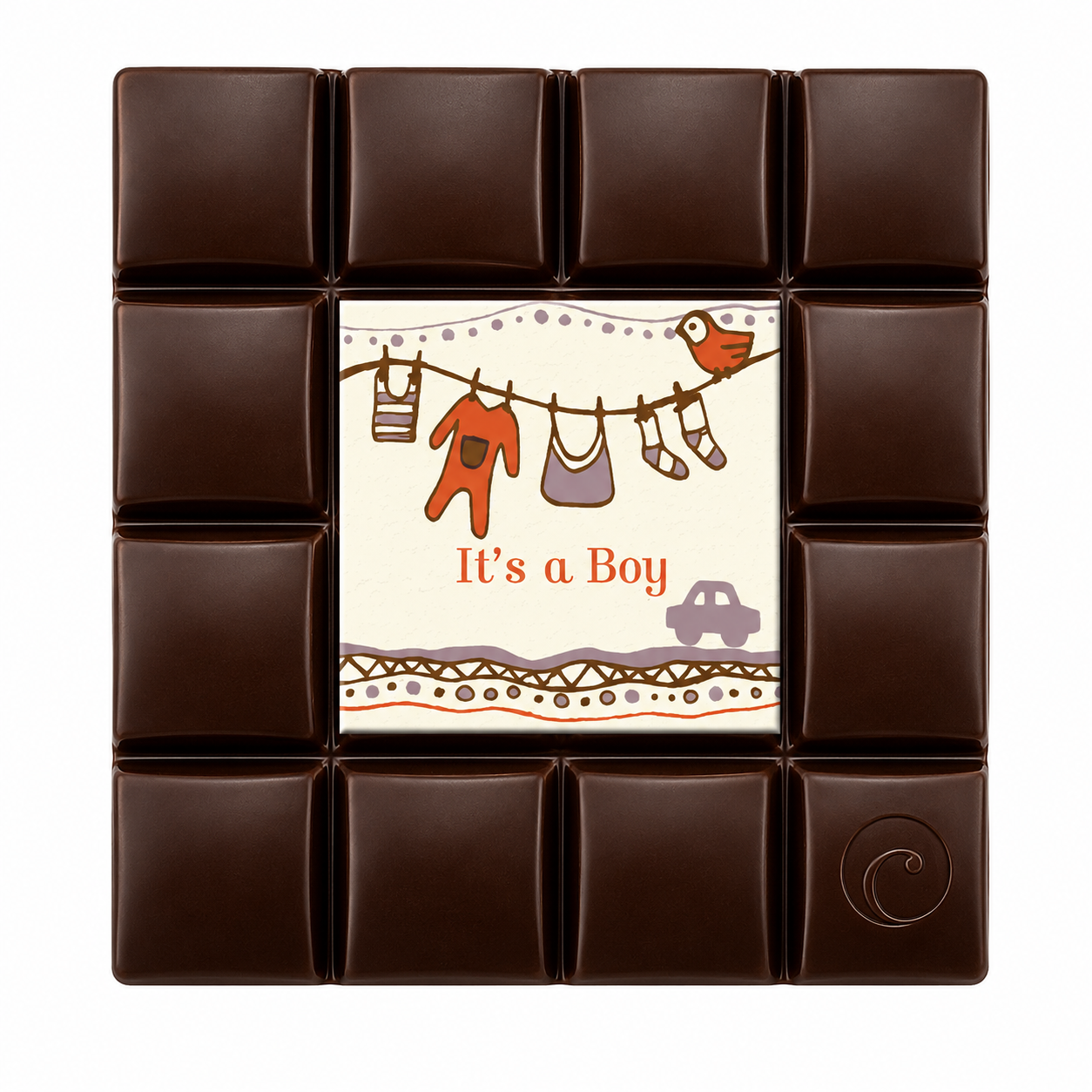 Motivtafel Edel Zartbitter - It’s a boy - 85g Tafel