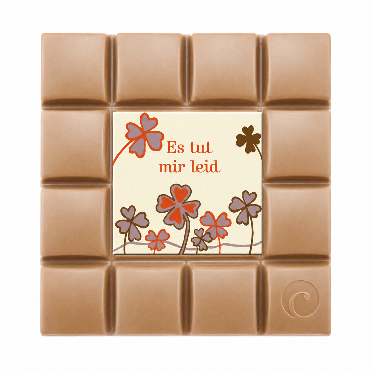 Motivtafel Edel Vollmilch - Es tut mir leid - 85g Tafel