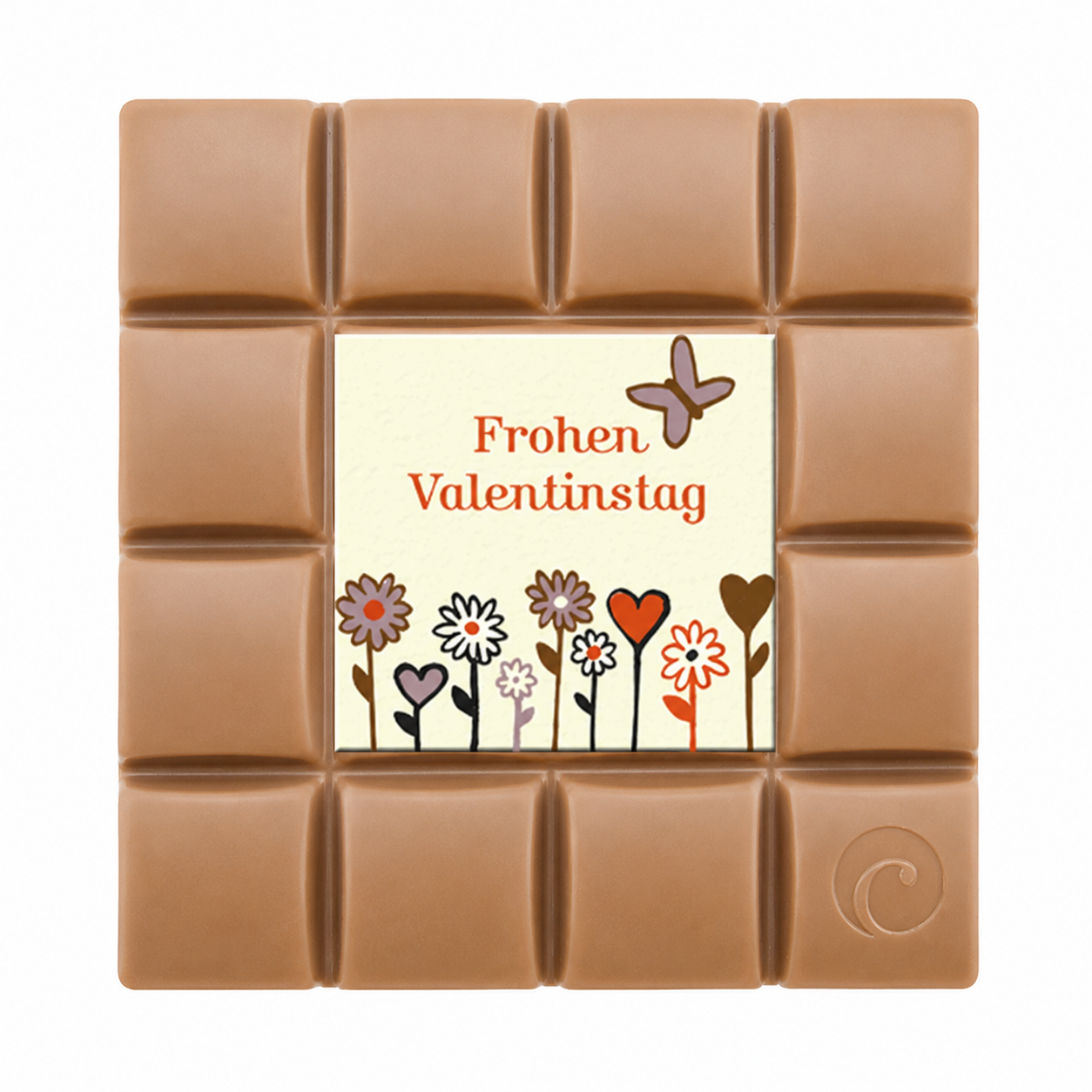 Motivtafel Edel Vollmilch - Frohen Valentinstag - 85g Tafel
