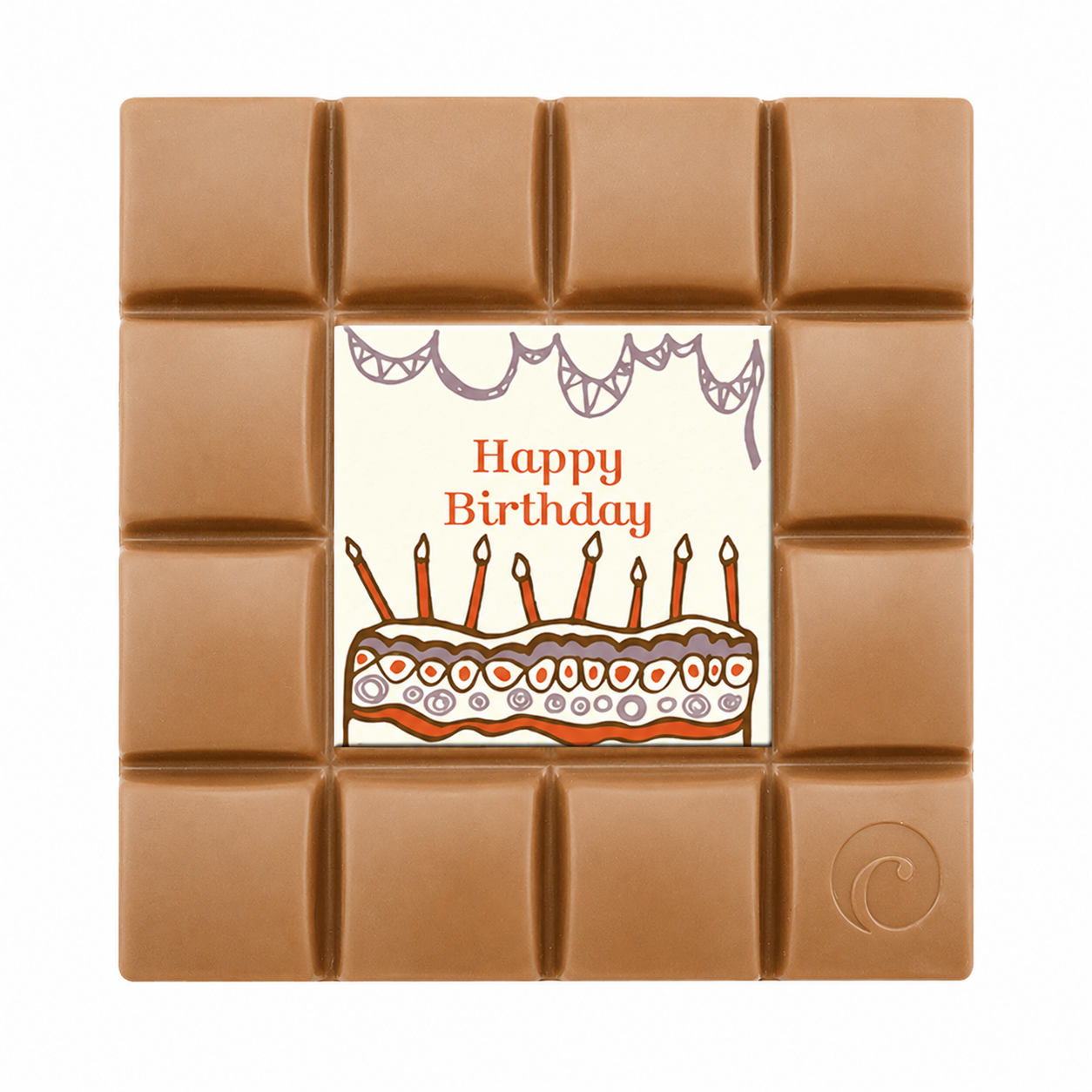 Motivtafel Edel Vollmilch - Happy Birthday - 85g Tafel
