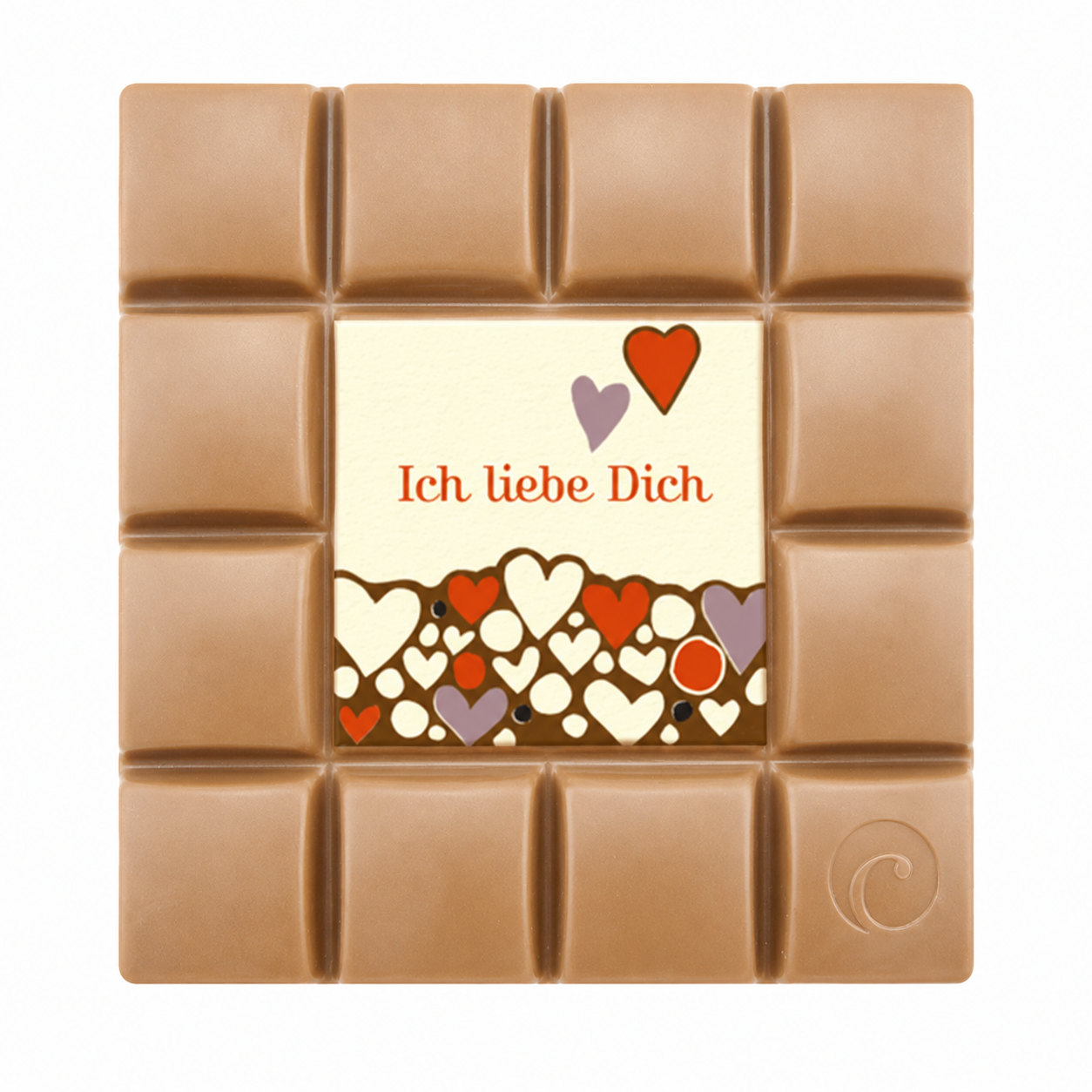 Motivtafel Edel Vollmilch - Ich liebe Dich - 85g Tafel