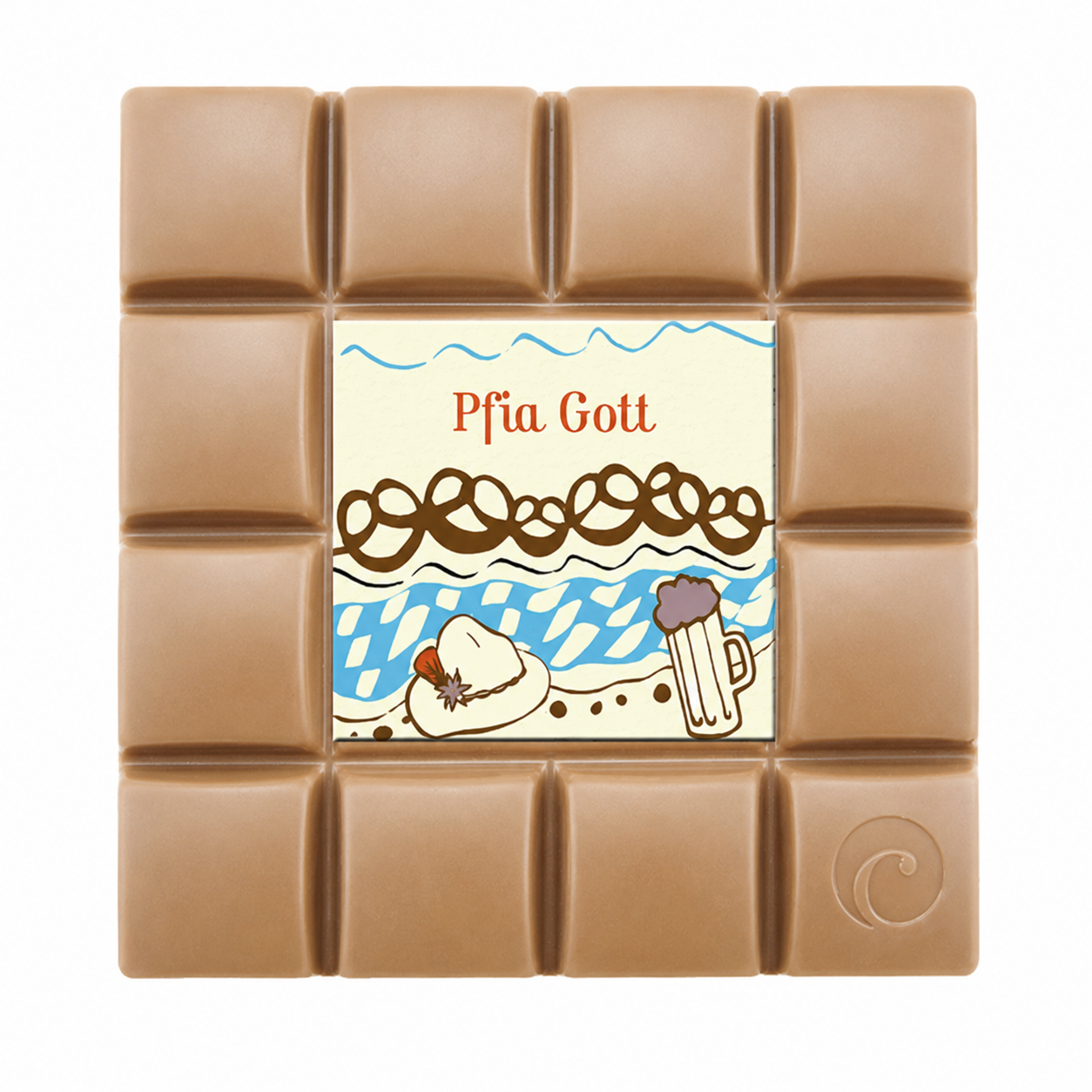 Motivtafel Edel Vollmilch - Pfiat Gott - 85g Tafel