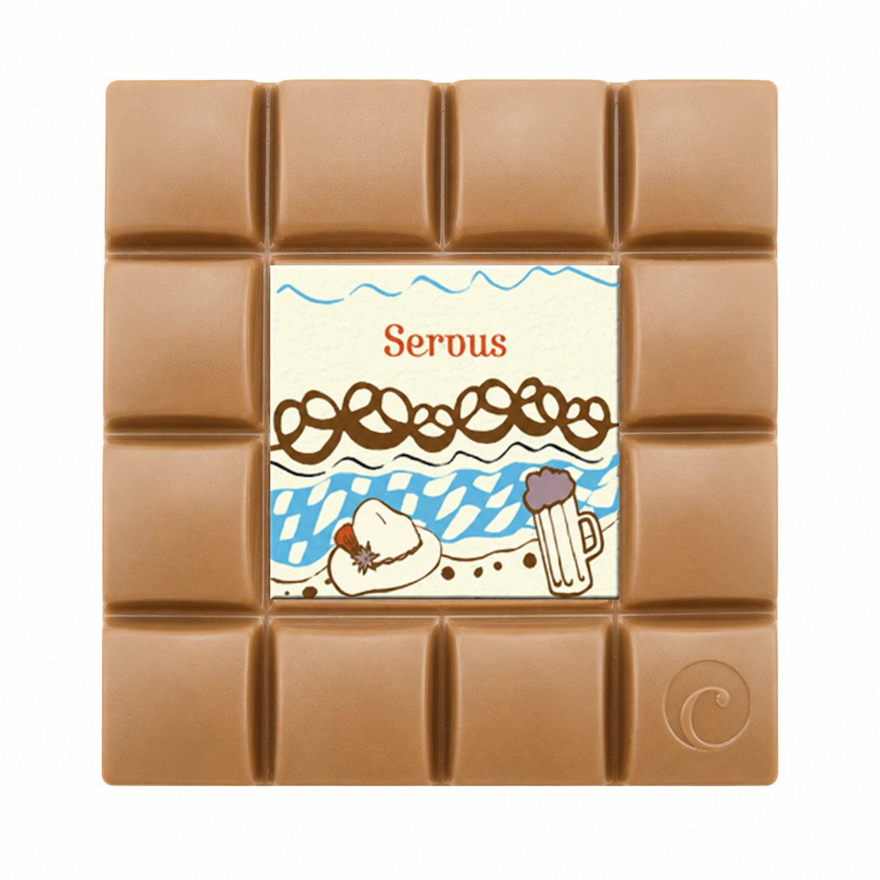 Motivtafel Edel Vollmilch - Servus - 85g Tafel