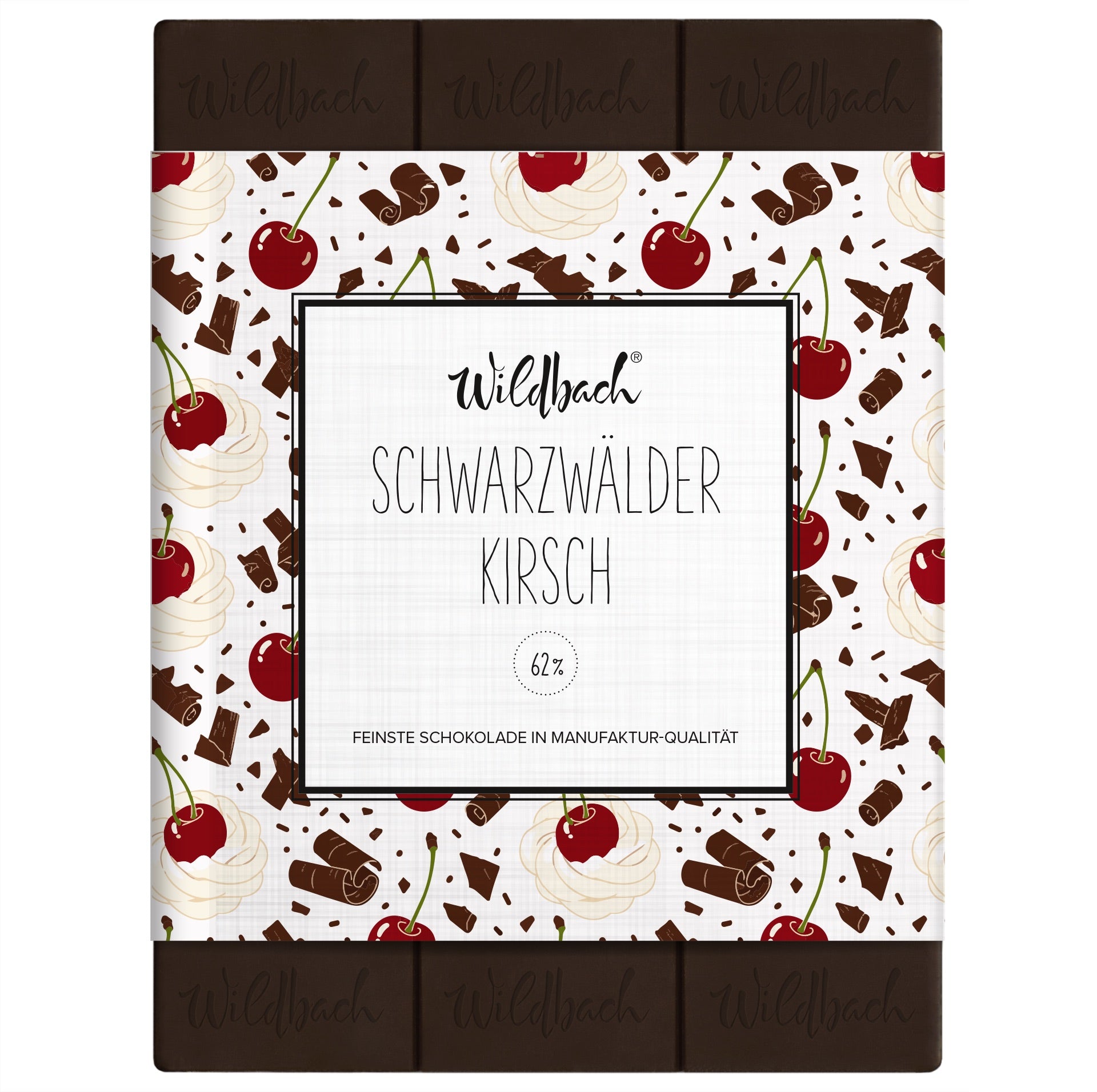 Wildbach Schwarzwälder Kirsch – Zartbitter 62% – 70g Tafel