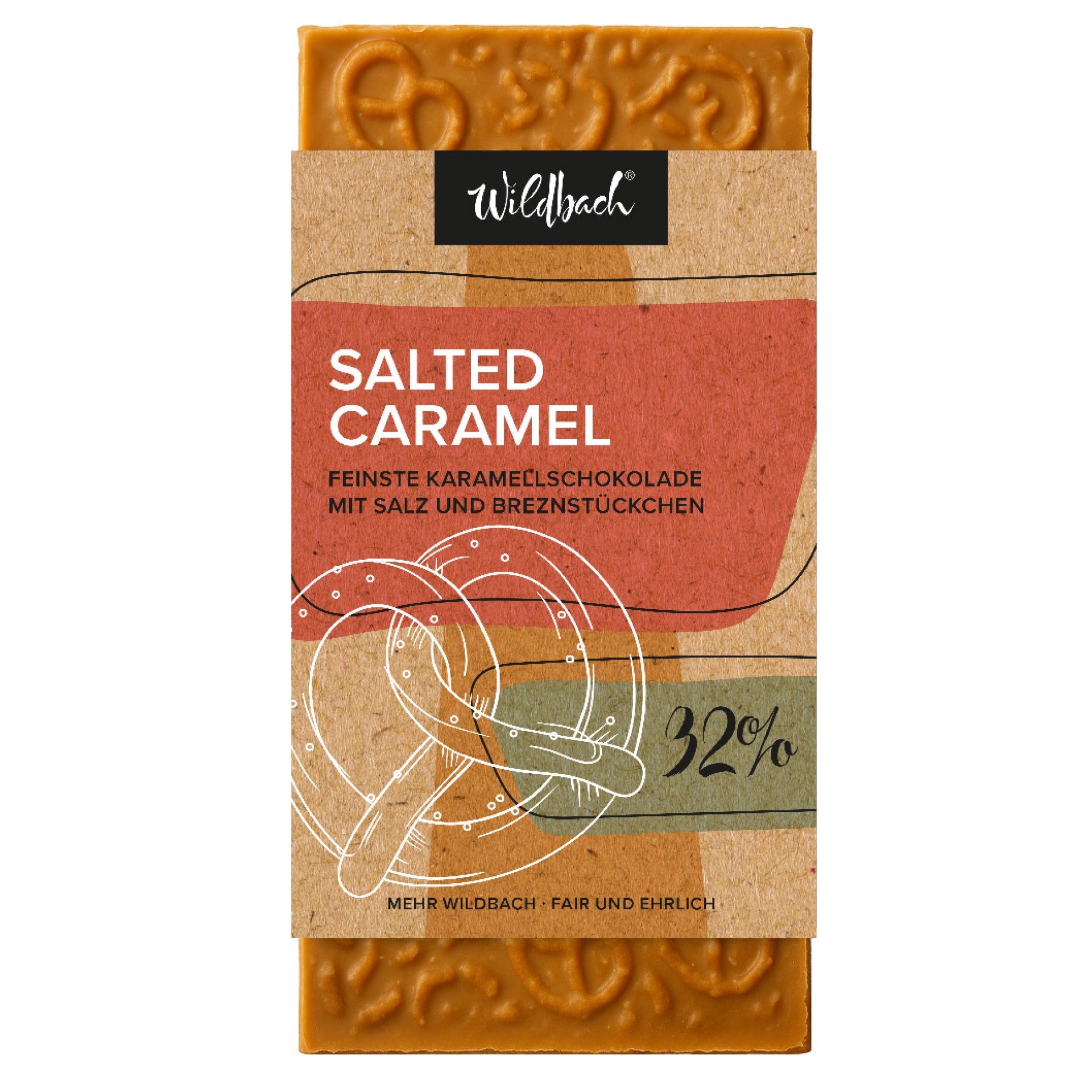 Wildbach Salted Caramel – Karamellschokolade 32% – 90g Tafel