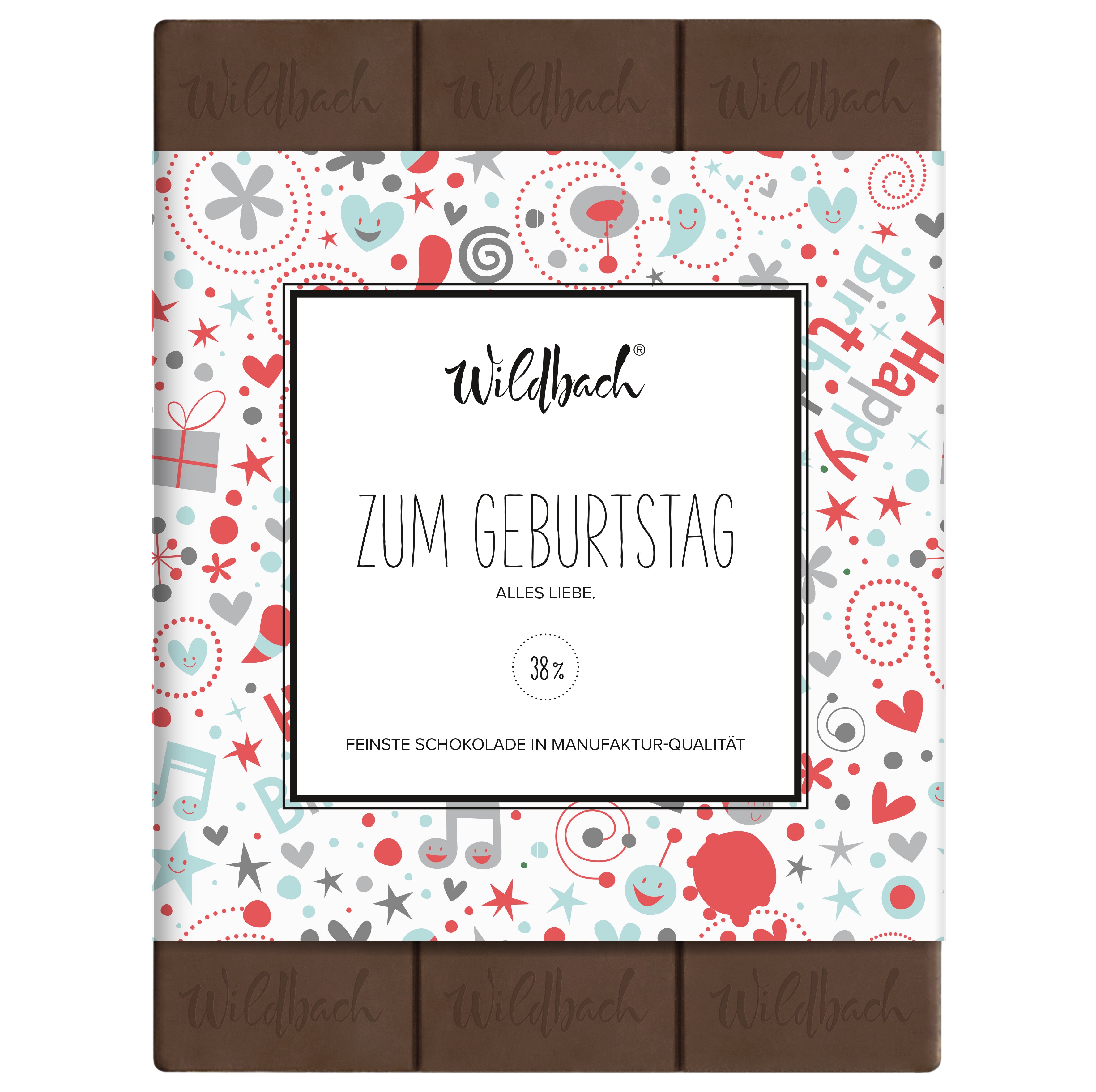 Wildbach Zum Geburtstag – Vollmilch 38% – 70g Tafel
