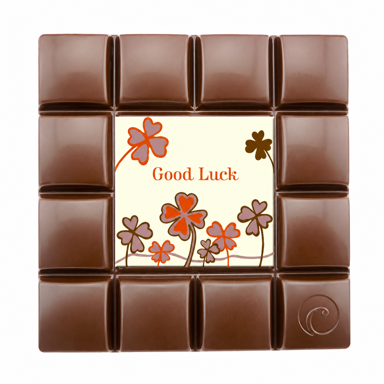 Motivtafel Edel Zartbitter - Good Luck - 85g Tafel