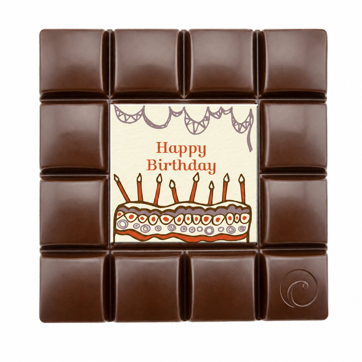 Motivtafel Edel Zartbitter - Happy Birthday - 85g Tafel