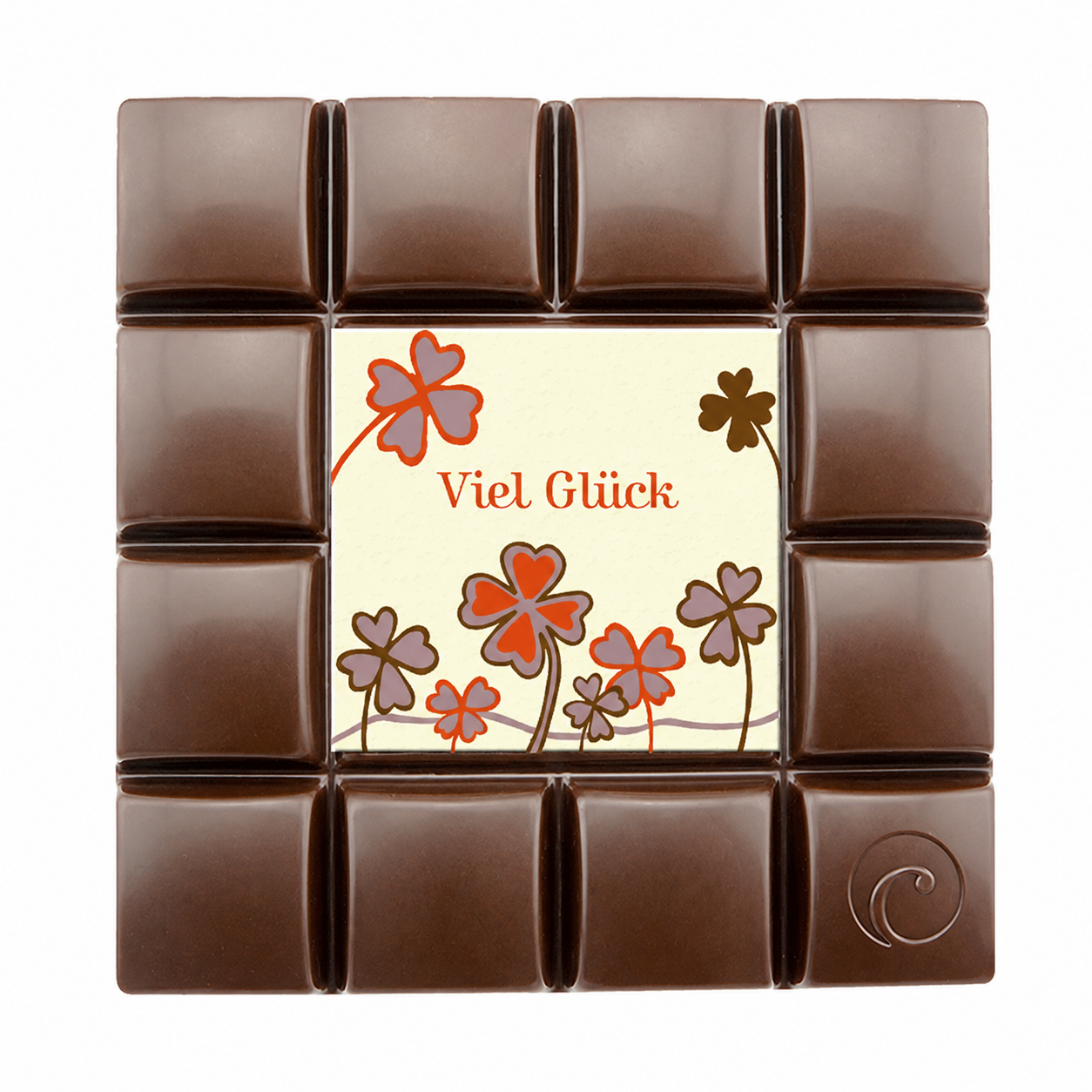 Motivtafel Edel Zartbitter - Viel Glück - 85g Tafel