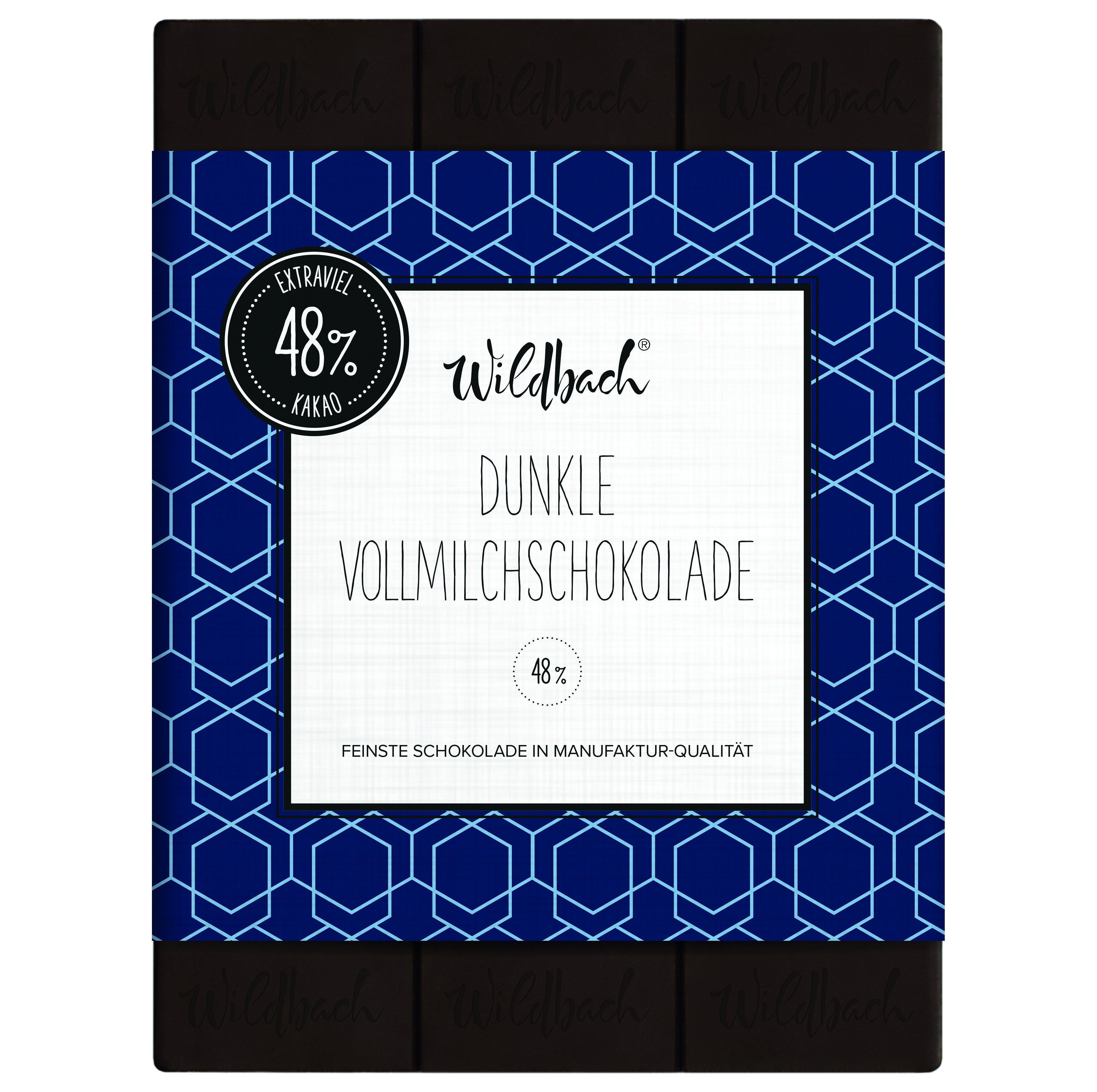 Dunkle Vollmilchschokolade mit extra viel Kakao 48%
